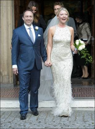 Wedding of Wikipedia Founder Jimmy Wales 10 6 2012 - London, , UK: Wikipedia founder, Jimmy Wales and former diary secretary to Tony Blair, Kate Garvey depart Wesley s Church, City of London October 6, 2012. London United Kingdom  Copyright: xFionaxHanson xxI-Imagesx