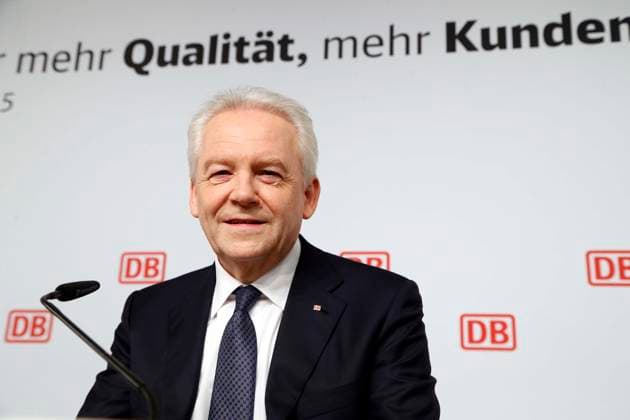 PK der Deutschen Bahn in Berlin zur Umstrukturierung des Konzern in Berlin mit Ruediger Grube, Vorstandsvorsitzender, Berlin Deutschland, Germany *** PK the Germans Rail in Berlin to Restructuring of Group in Berlin with Ruediger Pit, Chairman of the Management Board, Berlin Germany, Germany