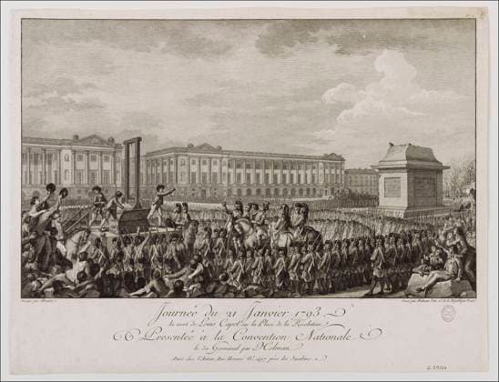 Isidore-Stanislas Helman, after Monnet. Execution Isidore-Stanislas Helman, after Monnet. Execution of King Louis XVI of France (1754-1793): January 21, 1793, the death of Louis Capet on Place de la Revolution. Etching, 1793. Paris, musée Carnavalet. !!! SPECIAL PRICE!!! !!! SPECIALE PRIJS !!! !!! PRIX SPECIAL !!! IMAGES USERS WITH CONTRACT PAY FOR THIS IMAGE 75 EURO. USERS WITHOUT CONTRACT PAY THE USUAL SABAM PRICE ACCORDING TO THEIR CATEGORY !! BEELDGEBRUIKERS MET KONTRAKT BETALEN VOOR DIT BEELD 75 EURO. BEELDGEBRUIKERS ZONDER KONTRAKT BETALEN HET GEBRUIKELIJKE SABAM-TARIEF VAN HUN CATEGORIE !! LES UTILISATEURS D IMAGES AVEC CONTRAT PAIENT POUR CETTE IMAGE 75 EURO. LES UTILISATEURS D IMAGES SANS CONTRAT PAIENT LE TARIF SABAM USUEL DE  Copyright: xx