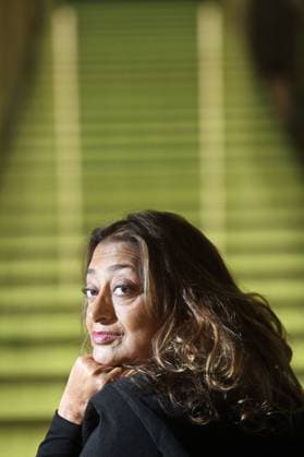 Iraqi-British architect Zaha Hadid poses to photographer during an interview with the Post at Four Seasons Hotel, Central. Lifestyle, 24 May 12. 18MAY12 Hong Kong China EDITORIAL USE ONLY  Copyright: xx MER1205211423065678 NoraxTamx scmpphotos652358