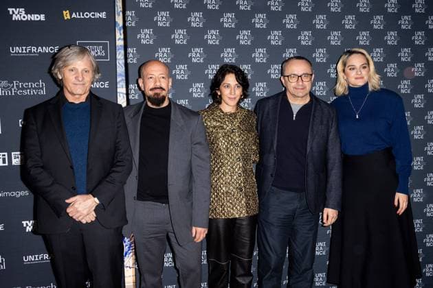 French Cinema Award Ceremony Viggo Mortensen, Tarik Saleh, Zar Amir Ebrahimi , Andrey Zvyagintsev and Noemie Merlant attends the award during the French Cinema Award Ceremony at Ministere de la Culture on January 16, 2025 in Paris, France. Photo by Nasser Berzane ABACAPRESS.COM Paris France  Copyright: xBerzanexNasser ABACAx