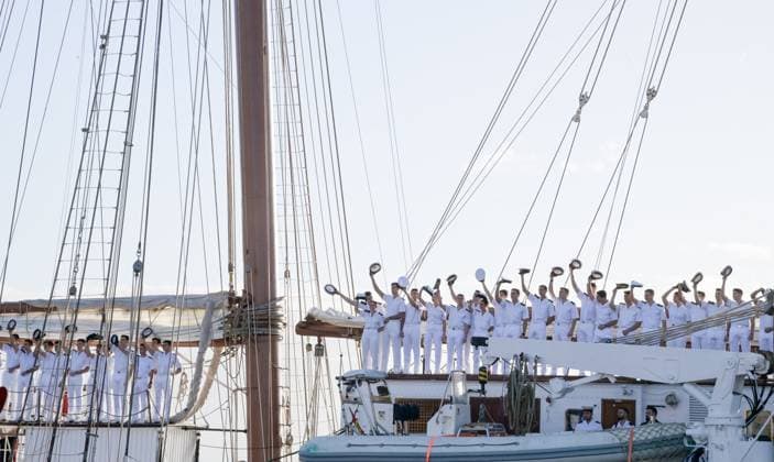 Entertainment Themen der Woche KW03 Princess Leonor arrives in Tenerife on the Navy Training Ship Juan Sebastian de Elcano Princess Leonor, on her arrival at the port of Santa Cruz de Tenerife on the occasion of a stopover on the island as a step prior to leaving for America, January 17, 2025, in Santa Cruz de Tenerife, Tenerife, Canary Islands Spain Princess Leonor has arrived aboard the training ship Juan Sebastian de Elcano in Santa Cruz de Tenerife, where she will spend three days together with the rest of her fellow midshipmen with whom she has gone ashore on her first call since she sailed from Cadiz 17 JANUARY 2025 PRINCESS LEONOR TENERIFE SANTA CRUZ ELCANO Europa Press Canary Islands 17 01 2025 Santa Cruz de Tenerfie, Tenerife Santa Cruz de Tenerfie, Tenerife, Teneri  Copyright: xEuropaxPressxCanariasx 6458741