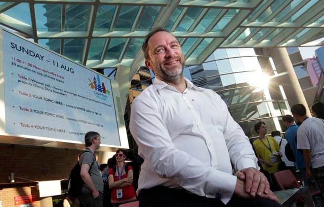 Jimmy Wales, founder of Wikipedia, poses for a portrait at Poly University in Hung Hom. 09AUG13 Hong Kong China EDITORIAL USE ONLY  Copyright: xx MER1308092029117051 MayxTsex scmpphotos724735