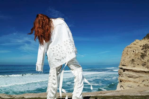 This handout image shows model Annie wearing: White denim jacket ($45,100) and silk cargo pants ($31,000) by Balenciaga in San Francisco on February 24, 2016. stylist and photographer OLIVIA TSANG makeup and hair JANET MARISCAL model ANNIE (Scout Models). 24FEB16 FASHION POST MAGAZINE San Francisco - United States EDITORIAL USE ONLY  Copyright: xx MER1606061157439771 OLIVIAxTSANGx scmpphotos892071