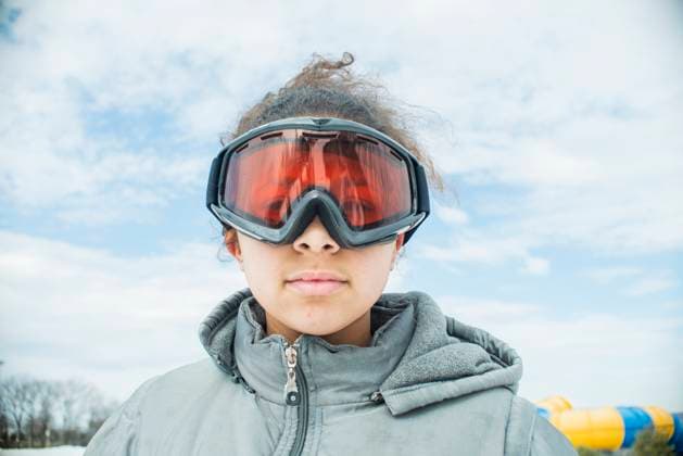 Enviromental Portrait of a young skier Killington, Vermont, United States R_SUBARR250117-1630121-01 ,model released, Symbolfoto