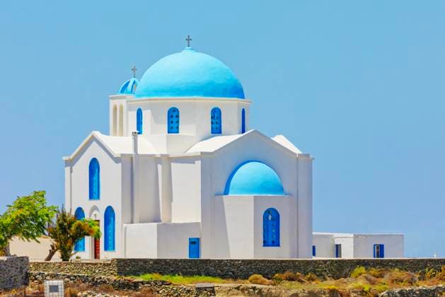 Orthodox church, Ano Meria village, Folegandros Island, Cyclades Islands, Greek Islands, Greece, Europe Copyright: MarcoxSimoni 718-3185