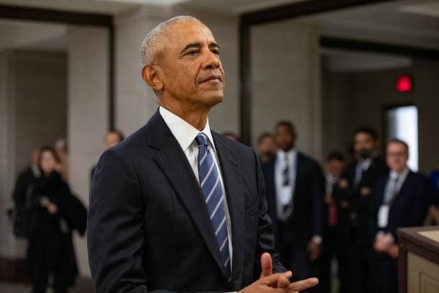 January 20, 2025, Washington, Dc, United States of America: Former U.S President Barack Obama waits for an escort to the Capitol Rotunda for the 60th Presidential Inauguration on Capitol Hill, January 20, 2025 in Washington, D.C. This is only the second time in history that the presidential inauguration has been held indoors due to weather. Washington United States of America - ZUMAp138 20250120_zaa_p138_012 Copyright: xMc1xVanessaxWhite U.SxNavyx
