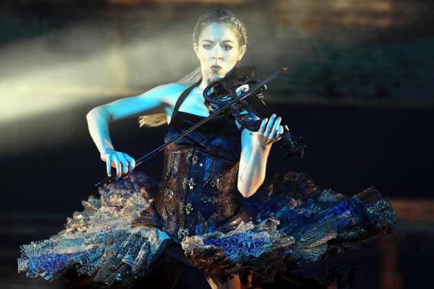 Lindsey Stirling, Violinistin, im Konzert live in der Columbiahalle, Berlin, Musik, Berlin Deutschland, Germany *** Lindsey Stirling, Violinist, at Concert Live in the Columbiahalle, Berlin, Music, Berlin Germany, Germany