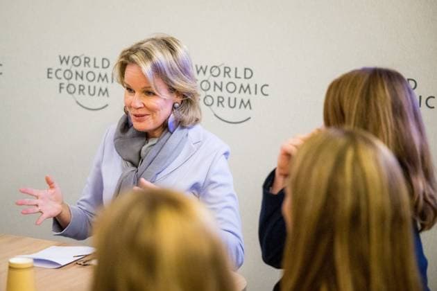 Entertainment Themen der Woche KW04 Entertainment Bilder des Tages Queen Mathilde of Belgium pictured during the 2024 World Economic Forum Annual Meeting in Davos, Switzerland, Wednesday 22 January 2025. The yearly meeting takes place from 15 to 19 January, with heads of governments and economic leaders.  JASPERxJACOBS 110920892