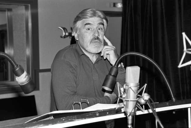 Mario Adorf im Synchronstudio in Hamburg am 6.10.1989