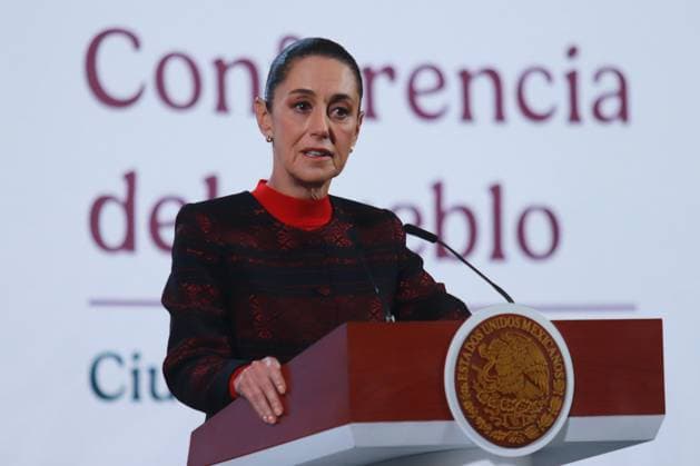 Mexico s President, Claudia Sheinbaum speaking during a briefing conference about the immigration issue after Donald Trump took office as the 47th President of the United States, briefing held at the National Palace. on January 22, 2025 in Mexico City, Mexico. Mexico City Mexico - ZUMAe321 20250122_zia_e321_019 Copyright: xCarlosxSantiagox