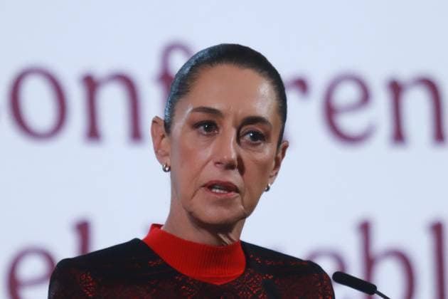 Mexico s President, Claudia Sheinbaum speaking during a briefing conference about the immigration issue after Donald Trump took office as the 47th President of the United States, briefing held at the National Palace. on January 22, 2025 in Mexico City, Mexico. Mexico City Mexico - ZUMAe321 20250122_zia_e321_021 Copyright: xCarlosxSantiagox