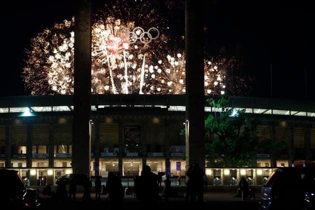 Pyronale 2011, Feuerwerkschampionat auf dem Maifeld am Berliner Olympiastadion, Berlin Deutschland, Germany