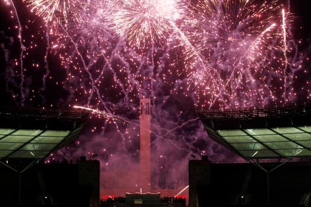Pyronale 2011, Feuerwerkschampionat auf dem Maifeld am Berliner Olympiastadion, Berlin Deutschland, Germany