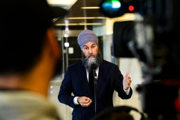 January 22, 2025, Ottawa, On, CAN: NDP Leader Jagmeet Singh speaks to journalists after a caucus meeting in the Parliamentary Precinct in Ottawa, on Wednesday, Jan. 22, 2025. Ottawa CAN  - ZUMAc35_ 20250122_zaf_c35_026 Copyright: xJustinxTangx