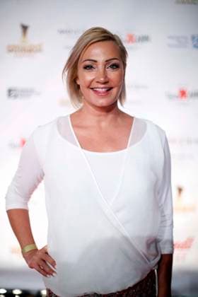 Tanja Lasch, Saengerin, beim 10. smago! Award 2020 in Berlin, Preisverleihung des Schlager Magazin Online, smago, Roter Teppich, Berlin Deutschland, Germany