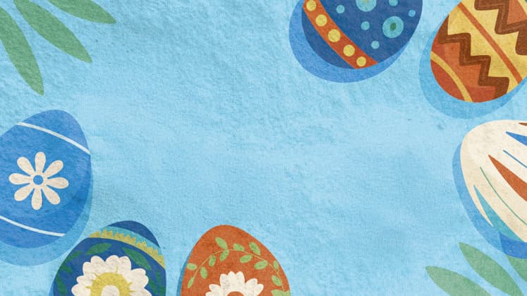 PR_ID25991_10365_Spring.jpg Brightly decorated eggs rest among floral designs, celebrating the arrival of spring. The cheerful colors and patterns evoke a festive mood and seasonal joy., Property released Model Released AdalbertoRodriguez_ID25991_749890_012 Copyright: xAdalbertoxRodriguezx RECORD DATE NOT STATED