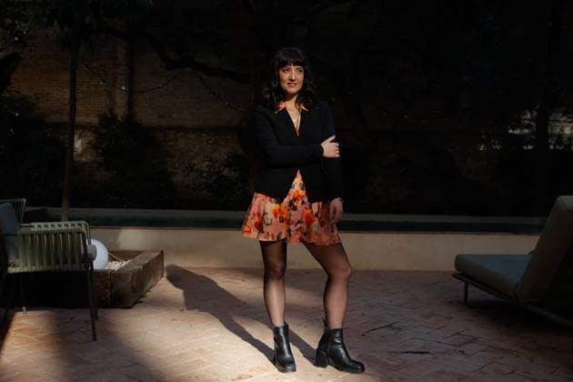 Estel Sole erhält den Premi Ramon Llull Award 2025 Estel Solé wins the Premi Ramon Llull 2025 with her novel Aquest tros de vida The writer, playwright and actress Estel Solé Casadellà poses after learning that she has been awarded the Premi Ramon Llull for novels, at the Casa Mimosa hotel, Estel Solé Casadellà has won the 45th Premi de les Lletres Catalanes Ramon Llull, endowed with 60,000 euros, with her novel about human fragility and resilience, Aquest tros de vida , The Ramon Llull Novel Prize is a literary award given each year to a novel originally written in Catalan. Founded in 1981 by the publisher José Manuel Lara, it is awarded and published by Editorial Planeta 24 JANUARY 2025 RAMON LLUL ESTEL SOLÉ NOVEL PRIZE Kike Rincó Barcelona Catalonia Barcelona Catalonia Catalonia Spain  Copyright: xKikexRinconx 6475225
