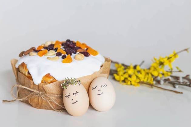 Easter cake, eggs and flowers. Focus in the foreground. , 48717608.jpg, play, dish, craft paper, family, egg, easter, cake, food, holiday, celebration, sweet, spring, decoration, dessert, flower, traditional, table, homemade, delicious, festive, pastry, symbol, bakery, cookie, confectionery, religion, april, fun, snack, copy space, biscuit, cupcake, tasty, party, event, easter cake, bouquet, christianity, blossom, orthodox, dinner, yummy, candy, amusing, wreath, dried fruits, nut, dried apricots, willow, glaze RECORD DATE NOT STATED