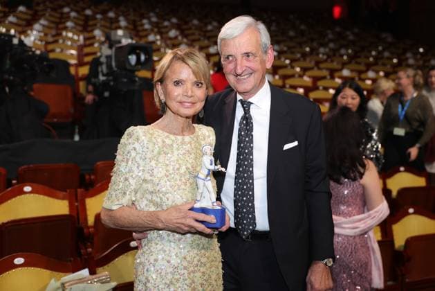 Bayerischer Filmpreis 2024 Ehrenpreisträgerin Uschi Glas mit ihrem Ehemann Dieter Hermann. Verleihung des 45. Bayerischen Filmpreises 2023 am 24.01.2025 im Prinzregententheater in München. Bayern, Deutschland.