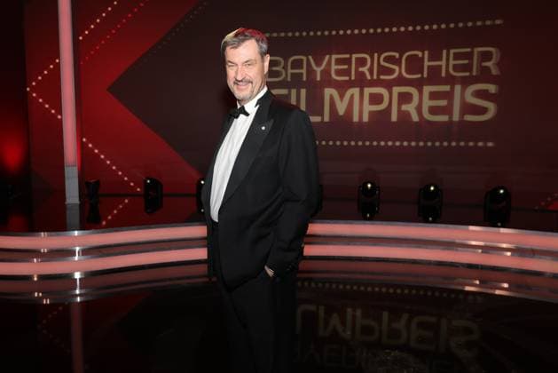 Bayerischer Filmpreis 2024 Bayerischer Ministerpräsident Dr. Markus Söder. Verleihung des 45. Bayerischen Filmpreises 2023 am 24.01.2025 im Prinzregententheater in München. Bayern, Deutschland.