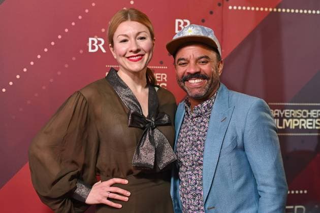 Genija Rykova, Simon Pearce Roter Teppich,Red Carpet,Bayerischer Filmpreis 2024 am 24.01.2025 im Prinzregententheater in Muenchen.