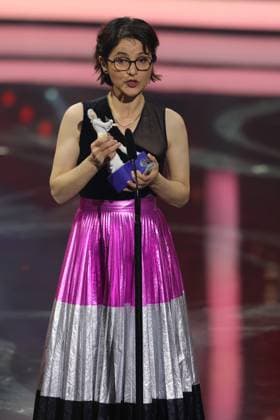 Bayerischer Filmpreis 2024Bayerischer Filmpreis 2024 Regisseurin Ayse Polat während ihrer Dankesrede. Verleihung des 46. Bayerischen Filmpreises 2024 am 24.01.2025 im Prinzregententheater in München. Bayern, Deutschland.