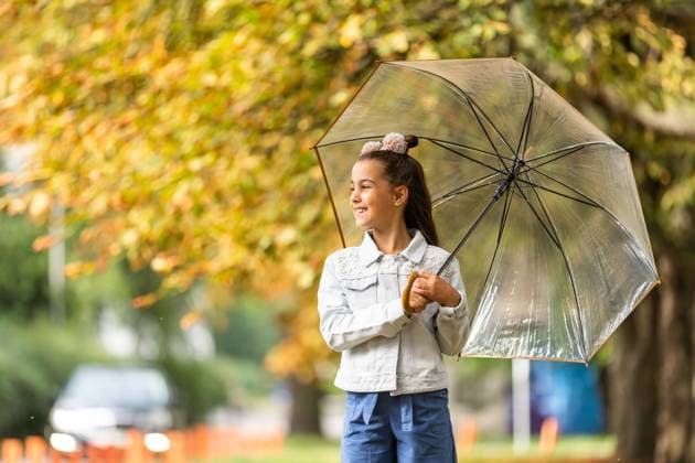 Kid playing out in the rain. Children with umbrella play outdoors in rain. autumn weather, model released, , 48832210.jpg, family, baby, water, child, girl, summer, kid, nature, dance, sun, spring, outside, toddler, playing, puddle, kids, waterproof, season, happiness, garden, park, fun, fall, outdoor, rainy, day, little, umbrella, weather, yellow, forecast, wet, boots, autumn, tropical, splash, children, childhood, rainbow, rain, play, jump, wear, storm, run, dress, colorful, asia, shower, meteorology RECORD DATE NOT STATED