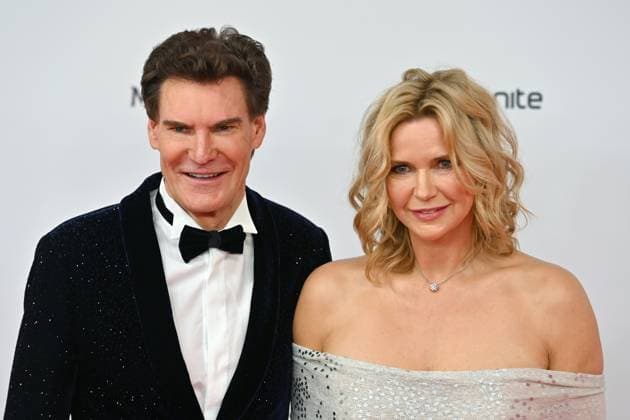Carsten Maschmeyer, Veronica Ferres 49.Deutscher Filmball, Roter Teppich,Red Carpet, am 25.01.2024 im H o t e l B a y e r i s c h e r H o f, M u e n c h e n. *** Carsten Maschmeyer, Veronica Ferres 49 German Film Ball, Red Carpet, on 25 01 2024 at the H o t e l B a y e r i s h o f, M u e n c h e n