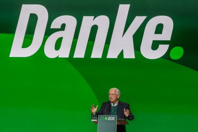 15.11.2024, Wolfgang Ischinger Wolfgang Ischinger auf dem Parteitag der Grünen in Wiesbaden. Wiesbaden Hessen Deutschland *** 15 11 2024, Wolfgang Ischinger Wolfgang Ischinger at the Green Party Conference in Wiesbaden Wiesbaden Hesse Germany