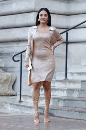 Arrivals at Schiaparelli Haute Couture Collection Spring Summer 2025 during Paris Fashion Week PFW Amina Muaddi People at Schiaparelli Haute Couture Collection Spring Summer 2025 during Paris Fashion Week PFW at the Petit Palais on January 27, 2025 Christophe Clovis Bestimage People at Schiaparelli Fashion Show Haute Couture Spring Summer 2025 during Paris Fashion Week, Paris France  Copyright: xChristophexClovisx xBestimagexChristophexClovisx xBestimagex