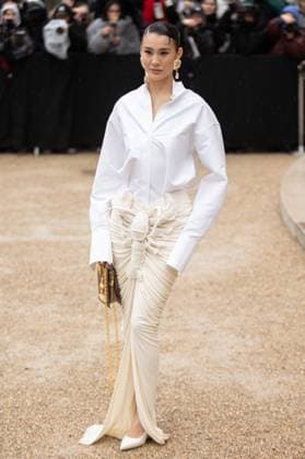 PFW - Schiaparelli Haute Couture - Arrivals NB Guest attends the Schiaparelli Haute Couture Spring-Summer 2025 show as part of Paris Fashion Week on January 27, 2025 in Paris, France. Photo by Nasser Berzane ABACAPRESS.COM Paris France  Copyright: xBerzanexNasser ABACAx