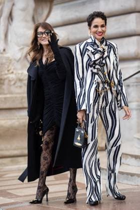 PFW - Schiaparelli Haute Couture - Arrivals NB Carla Bruni and Farida Khelfa attends the Schiaparelli Haute Couture Spring-Summer 2025 show as part of Paris Fashion Week on January 27, 2025 in Paris, France. Photo by Nasser Berzane ABACAPRESS.COM Paris France  Copyright: xBerzanexNasser ABACAx