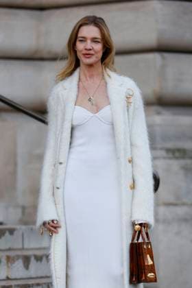 PFW - Celebs At Schiaparelli Natalia Vodianova arrive to Schiaparelli fashion show during the Haute Couture Fall Winter 2025 - 2026 Fashion Week on January 27, 2025 in Paris, France. Photo by Marco Piovanotto ABACAPRESS.COM Paris France  Copyright: xPiovanottoxMarco ABACAx