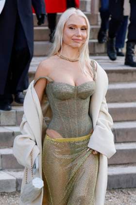 PFW - Celebs At Schiaparelli Arina Maistrenko arrives to Schiaparelli fashion show during the Haute Couture Fall Winter 2025 - 2026 Fashion Week on January 27, 2025 in Paris, France. Photo by Marco Piovanotto ABACAPRESS.COM Paris France  Copyright: xPiovanottoxMarco ABACAx