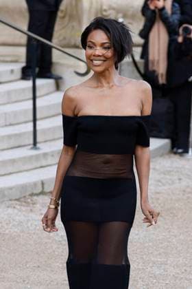 PFW - Celebs At Schiaparelli Gabrielle Union arrives to Schiaparelli fashion show during the Haute Couture Fall Winter 2025 - 2026 Fashion Week on January 27, 2025 in Paris, France. Photo by Marco Piovanotto ABACAPRESS.COM Paris France  Copyright: xPiovanottoxMarco ABACAx