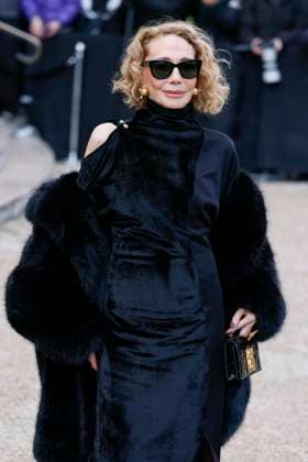 PFW - Celebs At Schiaparelli Marisa Berenson arrives to Schiaparelli fashion show during the Haute Couture Fall Winter 2025 - 2026 Fashion Week on January 27, 2025 in Paris, France. Photo by Marco Piovanotto ABACAPRESS.COM Paris France  Copyright: xPiovanottoxMarco ABACAx