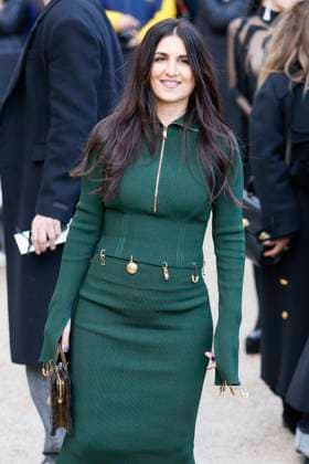PFW - Celebs At Schiaparelli Geraldine Nakache arrives to Schiaparelli fashion show during the Haute Couture Fall Winter 2025 - 2026 Fashion Week on January 27, 2025 in Paris, France. Photo by Marco Piovanotto ABACAPRESS.COM Paris France  Copyright: xPiovanottoxMarco ABACAx