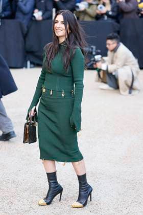 PFW - Celebs At Schiaparelli Geraldine Nakache arrives to Schiaparelli fashion show during the Haute Couture Fall Winter 2025 - 2026 Fashion Week on January 27, 2025 in Paris, France. Photo by Marco Piovanotto ABACAPRESS.COM Paris France  Copyright: xPiovanottoxMarco ABACAx