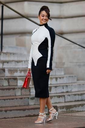 PFW - Celebs At Schiaparelli Léna Mahfouf arrives to Schiaparelli fashion show during the Haute Couture Fall Winter 2025 - 2026 Fashion Week on January 27, 2025 in Paris, France. Photo by Marco Piovanotto ABACAPRESS.COM Paris France  Copyright: xPiovanottoxMarco ABACAx