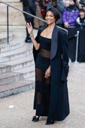 PFW - Celebs At Schiaparelli Gabrielle Union arrives to Schiaparelli fashion show during the Haute Couture Fall Winter 2025 - 2026 Fashion Week on January 27, 2025 in Paris, France. Photo by Marco Piovanotto ABACAPRESS.COM Paris France  Copyright: xPiovanottoxMarco ABACAx