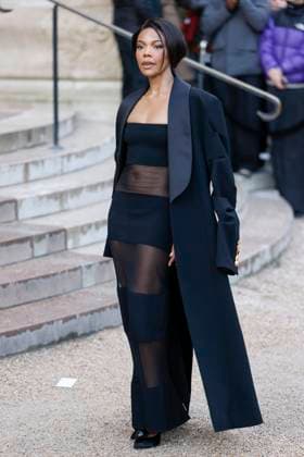 PFW - Celebs At Schiaparelli Gabrielle Union arrives to Schiaparelli fashion show during the Haute Couture Fall Winter 2025 - 2026 Fashion Week on January 27, 2025 in Paris, France. Photo by Marco Piovanotto ABACAPRESS.COM Paris France  Copyright: xPiovanottoxMarco ABACAx