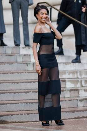 PFW - Celebs At Schiaparelli Gabrielle Union arrives to Schiaparelli fashion show during the Haute Couture Fall Winter 2025 - 2026 Fashion Week on January 27, 2025 in Paris, France. Photo by Marco Piovanotto ABACAPRESS.COM Paris France  Copyright: xPiovanottoxMarco ABACAx