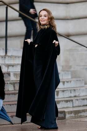 PFW - Celebs At Schiaparelli Philippine Leroy-Beaulieu arrives to Schiaparelli fashion show during the Haute Couture Fall Winter 2025 - 2026 Fashion Week on January 27, 2025 in Paris, France. Photo by Marco Piovanotto ABACAPRESS.COM Paris France  Copyright: xPiovanottoxMarco ABACAx