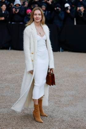 PFW - Celebs At Schiaparelli Natalia Vodianova arrive to Schiaparelli fashion show during the Haute Couture Fall Winter 2025 - 2026 Fashion Week on January 27, 2025 in Paris, France. Photo by Marco Piovanotto ABACAPRESS.COM Paris France  Copyright: xPiovanottoxMarco ABACAx