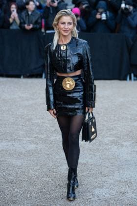 PFW Schiaparelli Arrivals Caro Daur attending the Schiaparelli Haute Couture Spring-Summer 2025 show as part of Paris Fashion Week in Paris, France on January 27, 2025. Photo by Aurore Marechal ABACAPRESS.COM Paris France  Copyright: xMarechalxAurore ABACAx