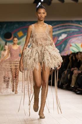 PFW - Christian Dior Runway A model walks the runway during the Christian Dior show during Paris Fashion Week Haute Couture Spring-Summer 2025 on January 27, 2025 in Paris, France. Photo by ABACAPRESS.COM Paris France  Copyright: xABACAx