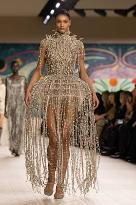PFW - Christian Dior Runway A model walks the runway during the Christian Dior show during Paris Fashion Week Haute Couture Spring-Summer 2025 on January 27, 2025 in Paris, France. Photo by ABACAPRESS.COM Paris France  Copyright: xABACAx
