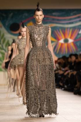 PFW - Christian Dior Runway A model walks the runway during the Christian Dior show during Paris Fashion Week Haute Couture Spring-Summer 2025 on January 27, 2025 in Paris, France. Photo by ABACAPRESS.COM Paris France  Copyright: xABACAx