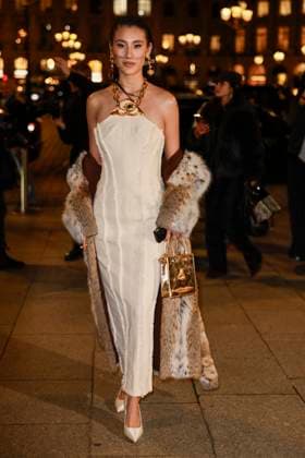 PFW - Gianbattista Arrivals Guest arrives to Gianbattista Valli fashion show during the Haute Couture Fall Winter 2025 - 2026 Fashion Week on January 27, 2025 in Paris, France. Photo by Marco Piovanotto ABACAPRESS.COM Paris France  Copyright: xPiovanottoxMarco ABACAx